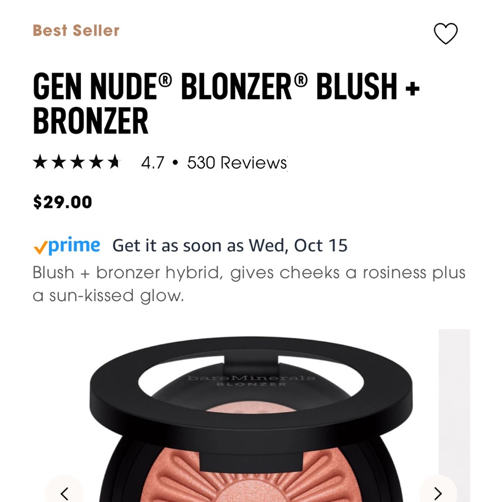 bareMinerals Gen Nude Blonzer in Kiss of Copper